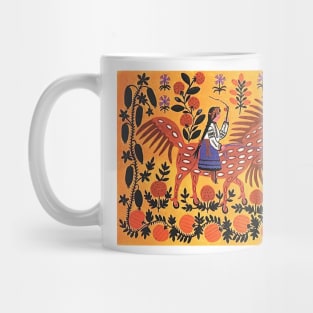 Maria Primachenko - autumn is riding on a horseback 1984 Mug